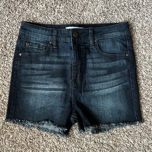 REALM DENIM black jean shorts
